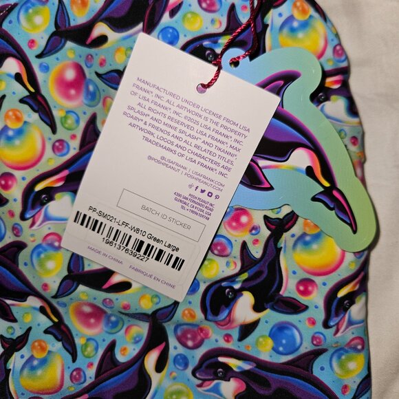 Posh Peanut Lisa Frank Max Splash Women's Reversible One Piece Swimsuit L NWT - Picture 4 of 7